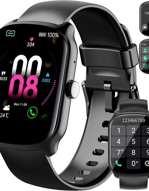 Smart Watch for Men Women (Dial/Answer Calls), 1.95"HD Curved Screen Smartwatch, Heart Rate/Sleep Monitor Fitness Watches, 112+ Sports Modes Activity Trackers, IP68 Waterproof Watch for Android iOS